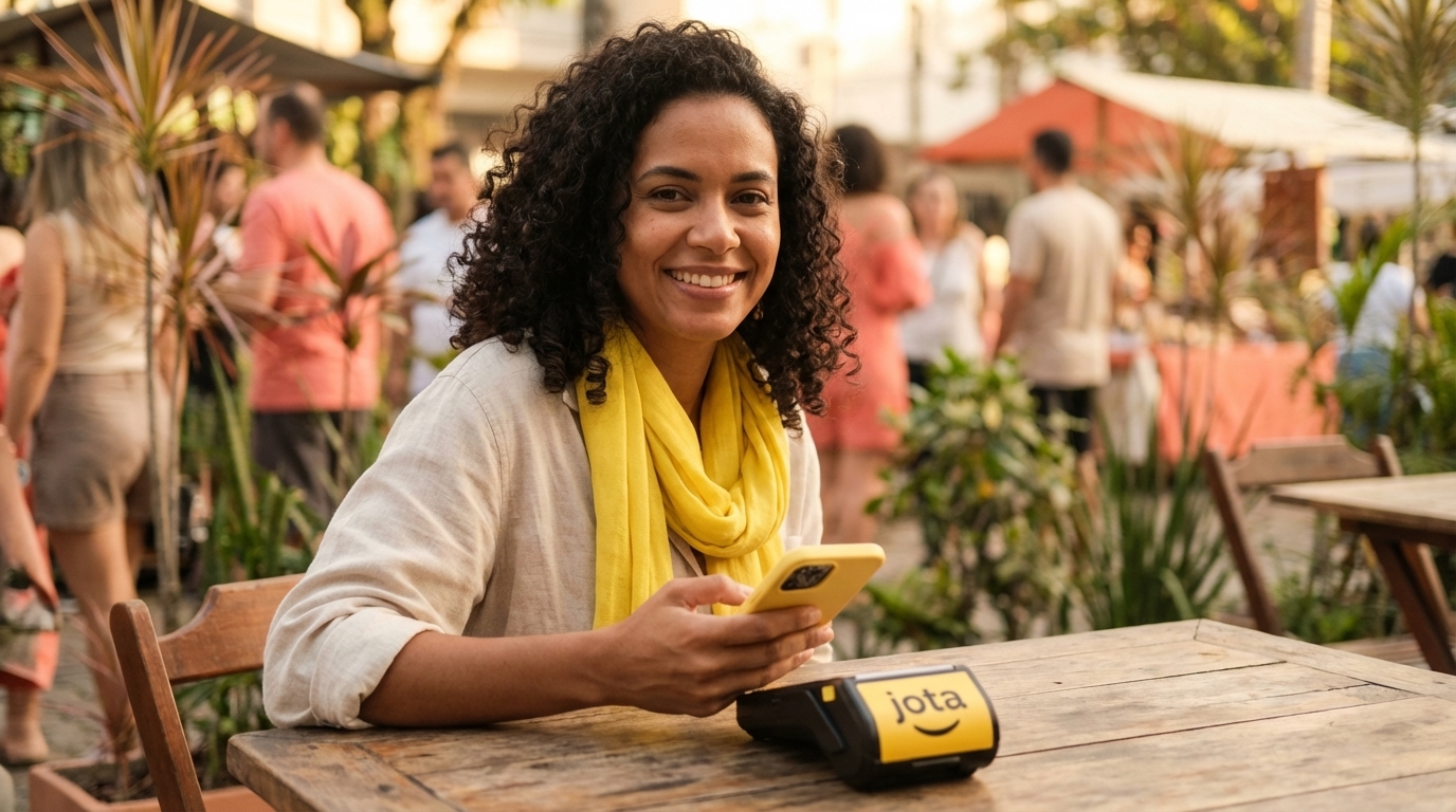 Maquininha de cartão que funciona integrada ao WhatsApp