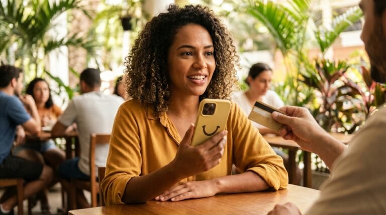 Maquininha virtual com comando de voz para receber no cartã