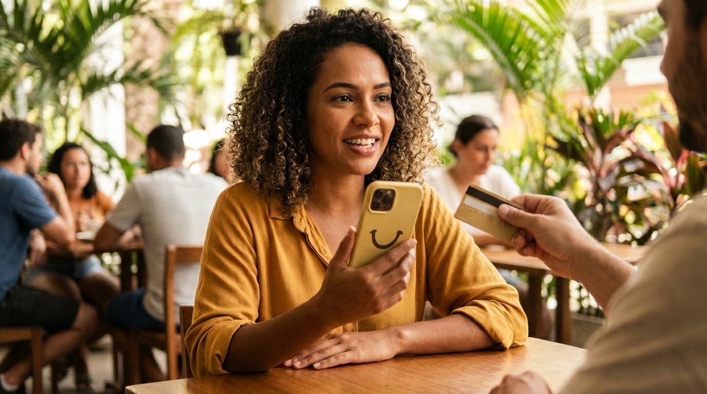 Maquininha virtual com comando de voz para receber no cartã