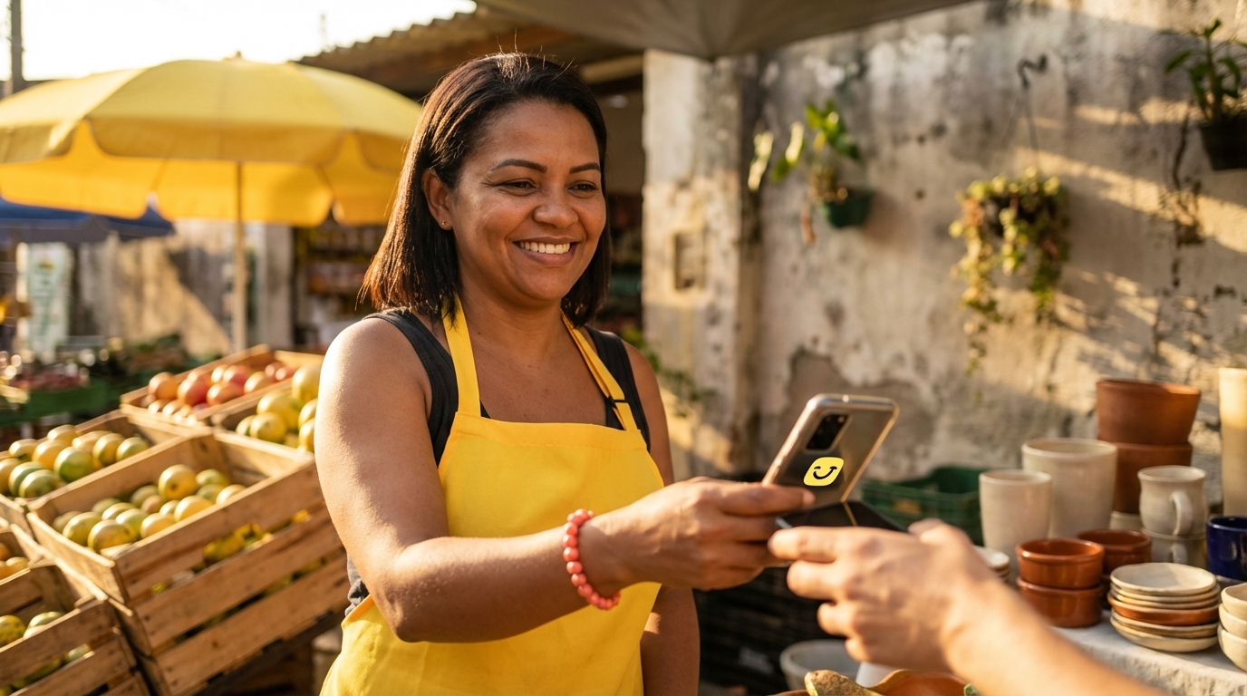 Tap on phone com integração bancária para pequenos negócios